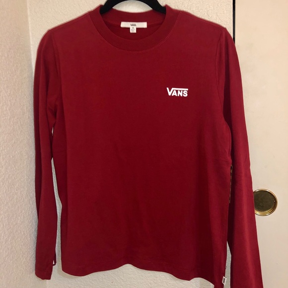 vans long sleeve red